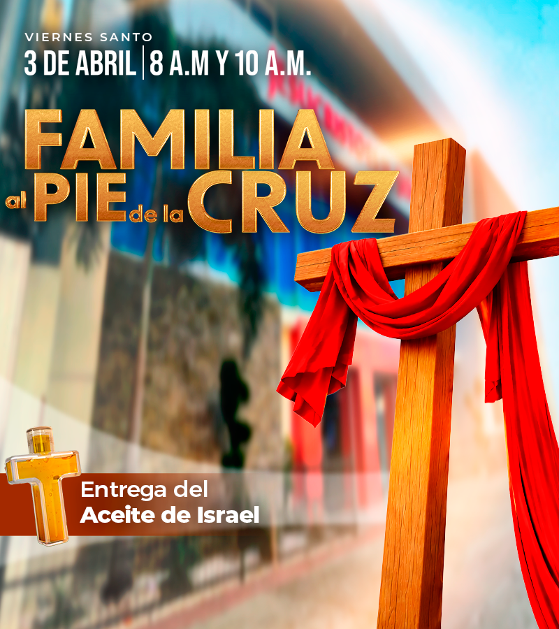 Viernes Santo: Familia al Pie de la Cruz, con la entrega del Aceite Consagrado en Israel.